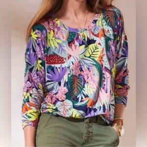 Cabi Size S Snappy Tropical Shirt